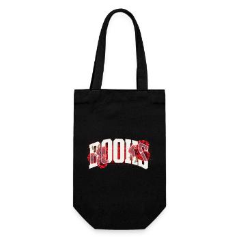 Blood Red Flowers Typo - Gift Bag for Bottles - black - Front