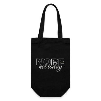 Nope Not Today Shirt – Funny Introvert Saying Tee - Geschenkbeutel für Flaschen - Schwarz - Vorne