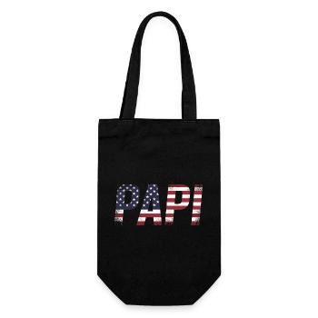 Daddy USA Flag Vintage Dad - Gift Bag for Bottles - black - Front