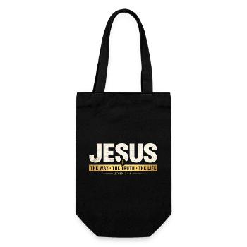 Verset biblique de Jésus, La voie de la vérité, la vie - Sac à bouteille - noir - Devant
