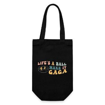 Life's A Ball Make It Gaga - Gift Bag for Bottles - black - Front