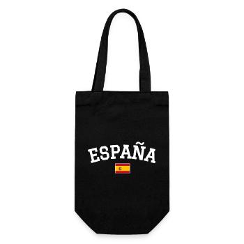 Spanien Flagge Design Weiss - Geschenkbeutel für Flaschen - Schwarz - Vorne