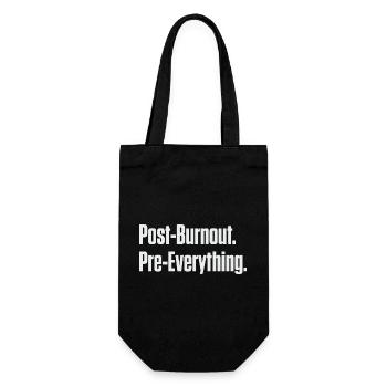 Post-Burnout Pre-Everything - Gift Bag for Bottles - black - Front