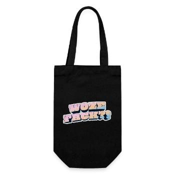 Wow Face Pastell Graffiti Stil - Geschenkbeutel für Flaschen - Schwarz - Vorne