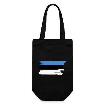 Drapeau estonien - Sac à bouteille - noir - Devant