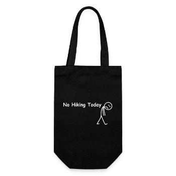 No hiking today – funny hiker - Gift Bag for Bottles - black - Front