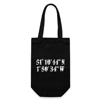 Stonehenge Coordinates Vintage White (FR) - Sac à bouteille - noir - Devant