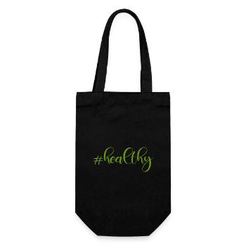 #healthy - Gift Bag for Bottles - black - Front