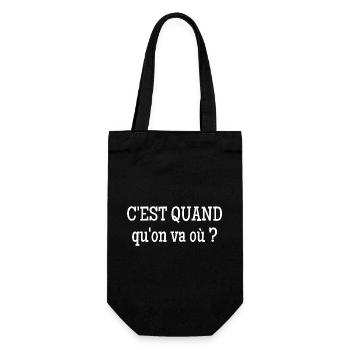 voyage, vacances, voyager, voyageur - Sac à bouteille - noir - Devant