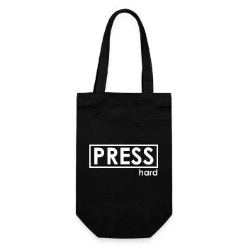 PRESS hard - Geschenkbeutel für Flaschen - Schwarz - Vorne