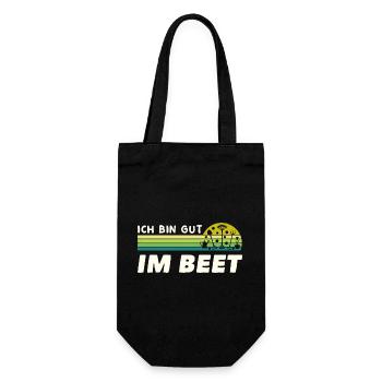 Gärtner Ich Bin Gut Im Beet - Geschenkbeutel für Flaschen - Schwarz - Vorne