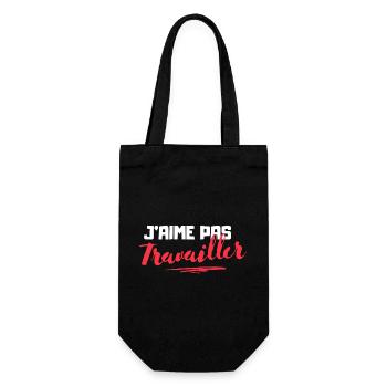 J'aime pas Travailler - Sac à bouteille - noir - Devant