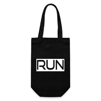 Run - Gift Bag for Bottles - black - Front