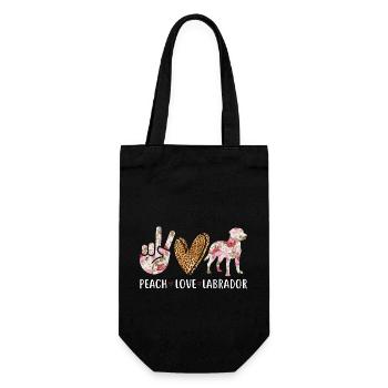 PEACH LOVE LABRADOR - Geschenkbeutel für Flaschen - Schwarz - Vorne