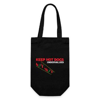 Hot-Dog-Candlestick-Chart, um die Preise zu senken - Geschenkbeutel für Flaschen - Schwarz - Vorne