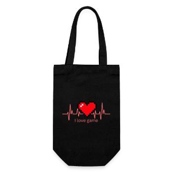 Cadeau 'I Love Game', pour Gamers - Sac à bouteille - noir - Devant