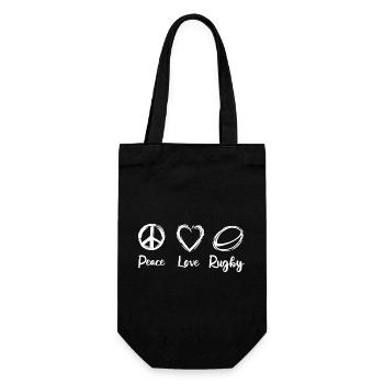 Peace Love Rugby - Gift Bag for Bottles - black - Front