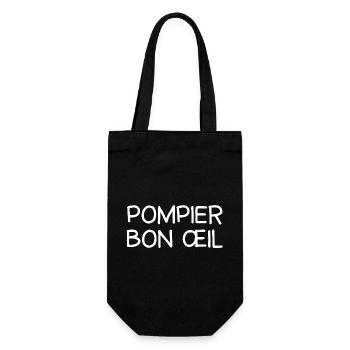 pompier, caserne de pompier, incendie - Sac à bouteille - noir - Devant
