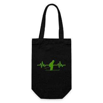 Heartbeat Skiing Ski freestyle - Gift Bag for Bottles - black - Front