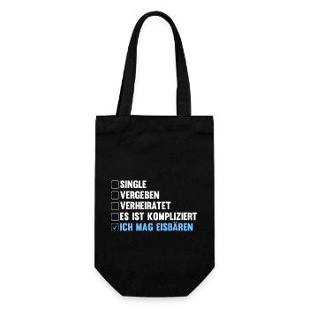 Eisbär Eisbären - Geschenkbeutel für Flaschen - Schwarz - Vorne