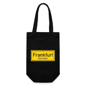 Enseigne de nom de lieu de Francfort - Sac à bouteille - noir - Devant
