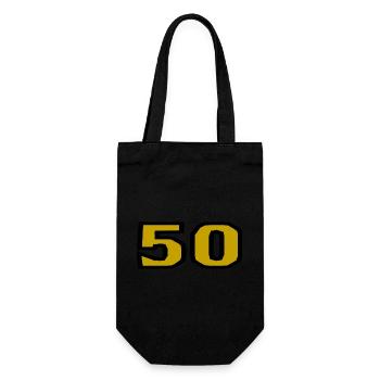 50. 50 ANS. 50e ANNIVERSAIRE. ANNIVERSAIRE 50 ANS. - Sac à bouteille - noir - Devant