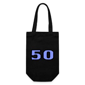 50. 50 JAHRE. 50-JÄHRIGES JUBILÄUM. 50-JÄHRIGES JUBILÄUM. - Geschenkbeutel für Flaschen - Schwarz - Vorne
