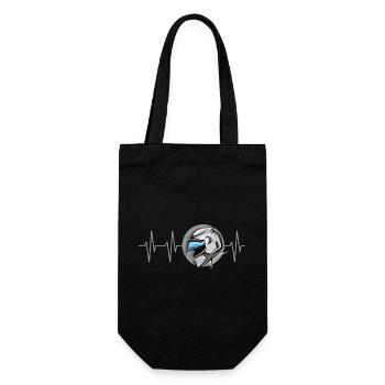 Motorcycle Racing Heartbeat Symbol Motorsport Pulse - Gift Bag for Bottles - black - Front