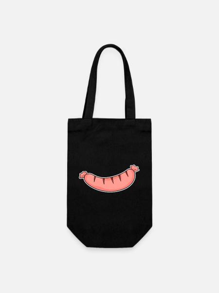 Motif de saucisse - Sac à bouteille - noir