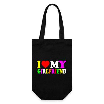 I love my girlfriend - Sac à bouteille - noir - Devant