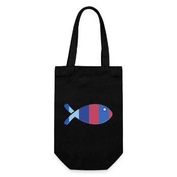 FISH - Gift Bag for Bottles - black - Front