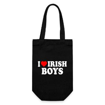 I love irish boys - Gift Bag for Bottles - black - Front