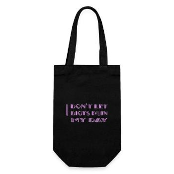 I don't let idiots ruin my day - Gift Bag for Bottles - black - Front