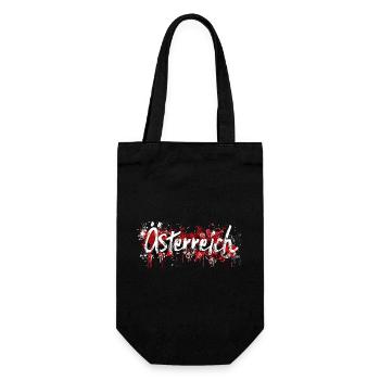Austria / Lettering with splashes of colour - Gift Bag for Bottles - black - Front