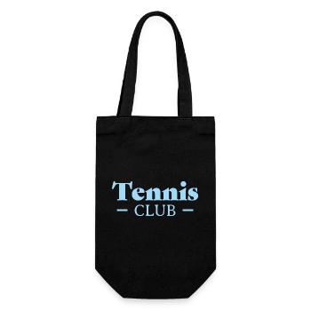 Tennis Club Pocket print - Blue - Gift Bag for Bottles - black - Front