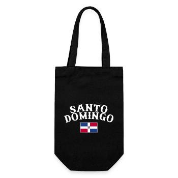 Drapeau dominicain de Santo Domingo Dom Rep - Sac à bouteille - noir - Devant