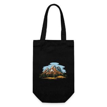 Mountains Symbol Nature - Gift Bag for Bottles - black - Front