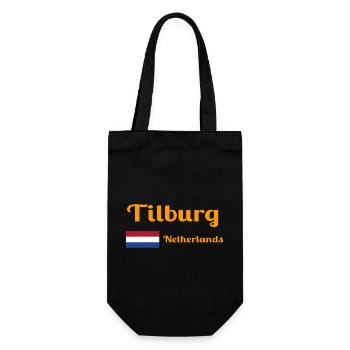 Tilburg, Netherlands- Stylish prints - Gift Bag for Bottles - black - Front