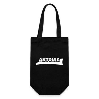 Antonia - Geschenkbeutel für Flaschen - Schwarz - Vorne