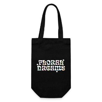 Floral Dreams Retro Style - Gift Bag for Bottles - black - Front