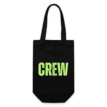 Crew Typography grün - Geschenkbeutel für Flaschen - Schwarz - Vorne