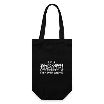 Volcanologist Never Wrong Volcanology - Gift Bag for Bottles - black - Front
