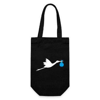 Cigogne garçon cigogne - Sac à bouteille - noir - Devant