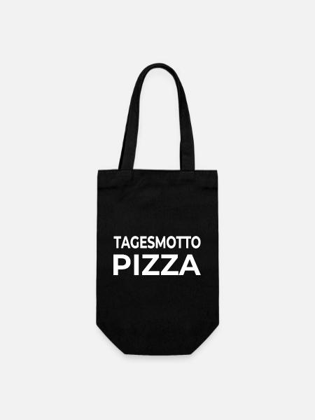 Pizza - Geschenkbeutel für Flaschen - Schwarz