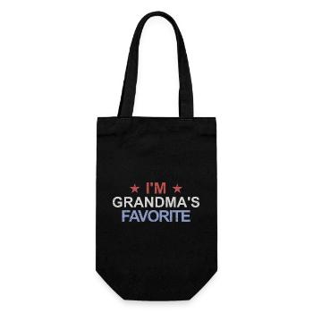Petit-enfant préféré Drôle Je suis le préféré de Mamie - Sac à bouteille - noir - Devant