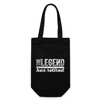 The Legend Has Retired – Lustiges Ruhestand  - Geschenkbeutel für Flaschen - Schwarz - Vorne