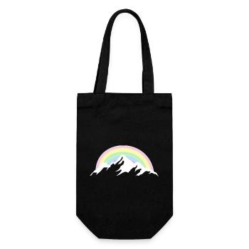 Mountain Rainbow Nature Lover - Gift Bag for Bottles - black - Front