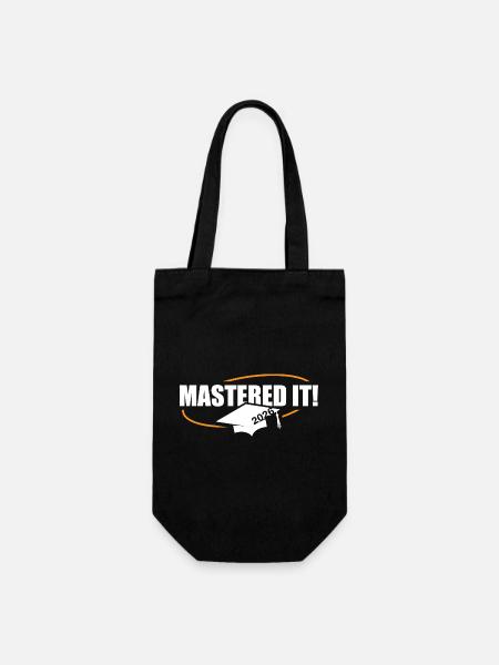 Master 2026 Abschluss Promotion Sponsion - Geschenkbeutel für Flaschen - Schwarz