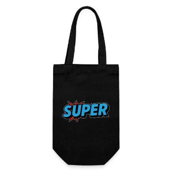 Super Retro Old School Lettering - Gift Bag for Bottles - black - Front