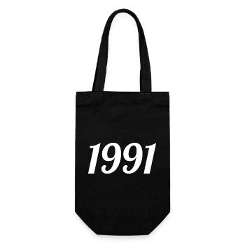 1991 Vintage 1991 Anniversaire Rétro 1991 Cadeau - Sac à bouteille - noir - Devant